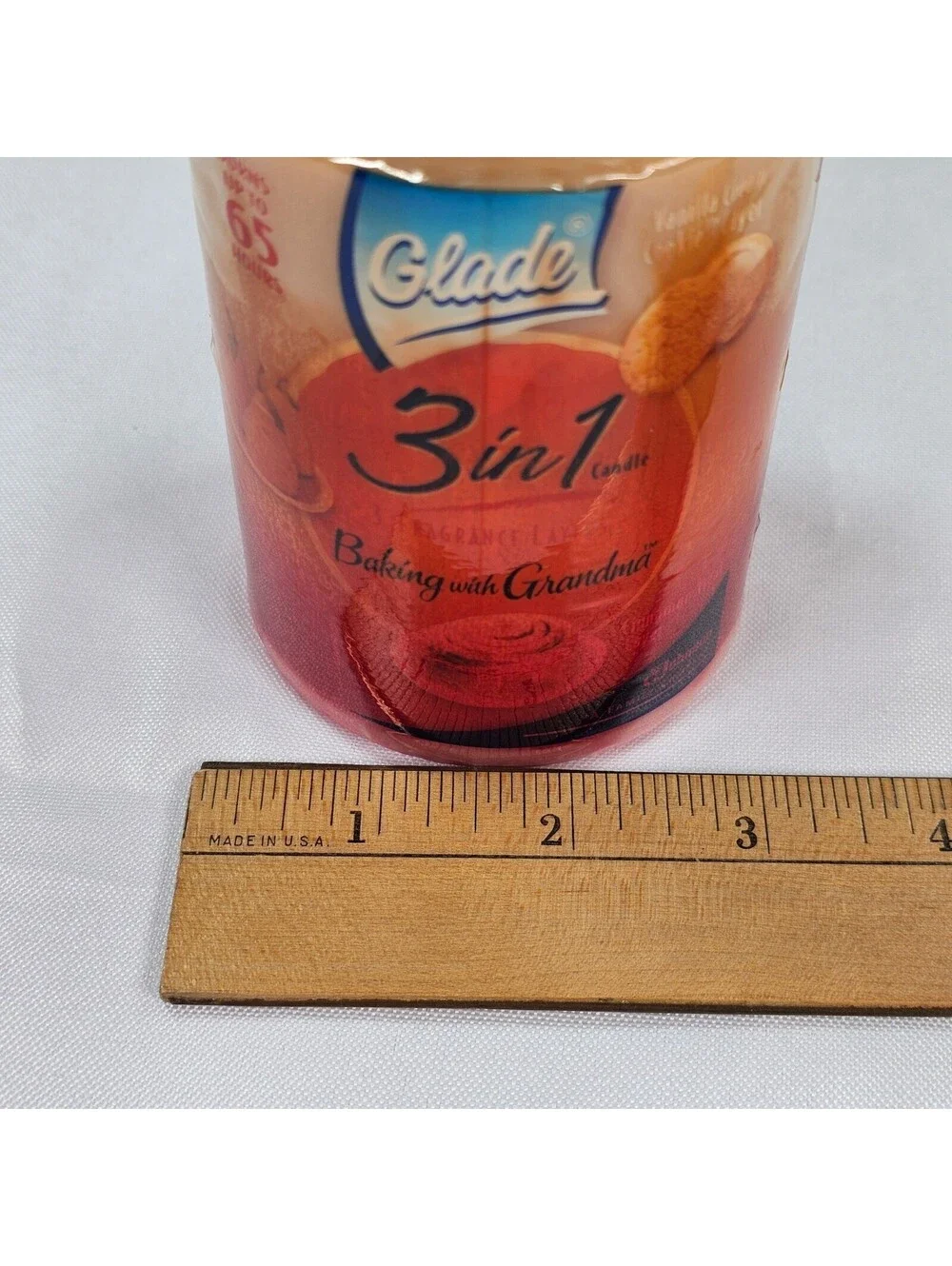 Glade 3 in 1 Candle Baking Grandma Vanilla Cookie Pear Cinnamon 4in Discontinued